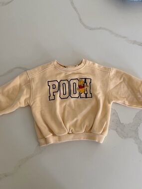 Zara Cream Winnie the Pooh Logo Sweatshirt - Kids